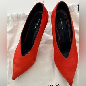 Celine orange suede